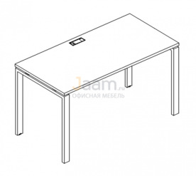 Мебель для персонала Стол письменный на металлокаркасе UNO Б1 011 БП