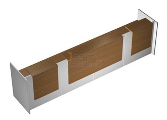 Стойка ресепшн Стойка прямая с 2-мя вырезами с подсветкой КВ 0806