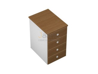Мебель для персонала Тумба приставная 4-ящичная с крышкой и центральным замком КВ 232
