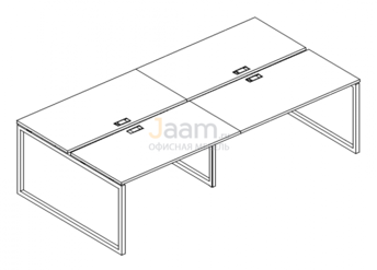 Мебель для персонала Рабочая станция на металлокаркасе QUATTRO Б4 171-2 БП