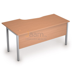 Мебель для персонала Стол криволинейный на металлических опорах правый 2МД.121