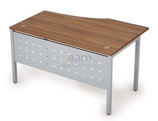 Мебель для персонала Стол криволинейный с экраном из металла левый 6МК.022