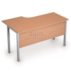 Мебель для персонала Стол криволинейный на металлических опорах правый 2МД.145