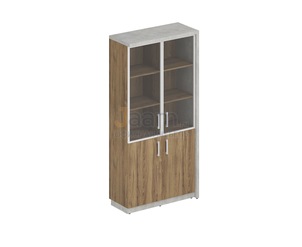 Кабинет руководителя Iкаф широкий на 5 уровней комбинированный правый Комплект №16