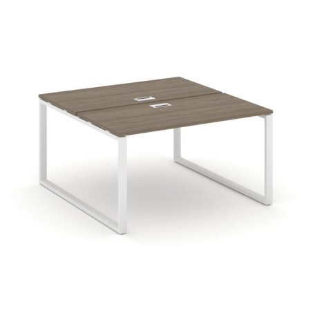 Рабочая станция 2-х сторонняя SN-6O.DRS-003 (1380х1232х750) (Вяз Благородный/Металл Белый)