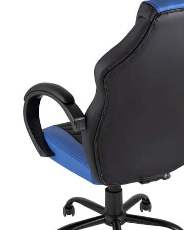 Кресло игровое TopChairs Racer Midi черно-синее (Геймерское кресло Racer Midi черный, синий)