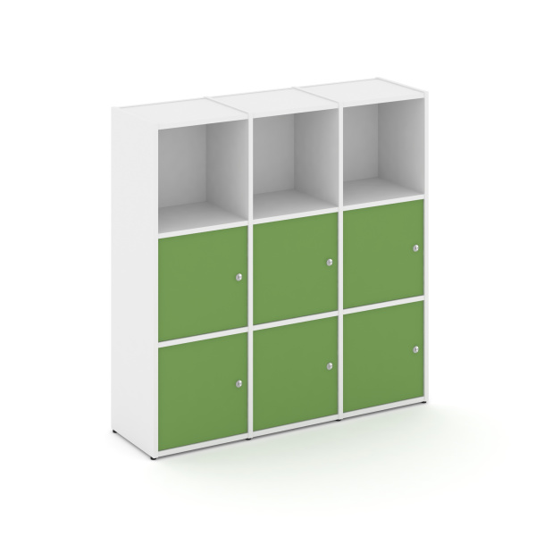 Стеллаж Locker Plus LK.K-003 1188x350x1203 (Белый | Зеленый)