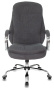 Кресло руководителя T-9950SL Fabric серый Alfa 44 крестов. металл хром
