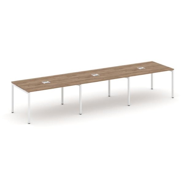 Стол переговорный SN-4P.SPRG-024 (4740х980х750) (Дуб Табак/Металл Белый)