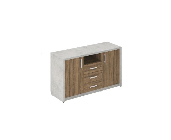 Греденция с ящиками Wood&Stone СФ-532101 1577x547x907 (Дуб Чарльстон/Бетон Чикаго)