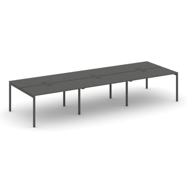 Рабочая станция 2-х сторонняя SN-4P.DRS-084 (4740х1632х750) (Антрацит/Металл Антрацит)