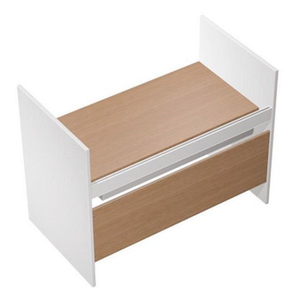 Стол письменный на высоких опорах ДСП c ProSystem Profiquadro КВ 1212 БВ 1650x806x1114 (Белый премиум / Вишня скандинавская)