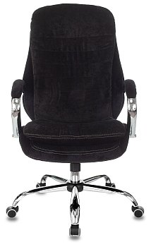 Кресло руководителя T-9950SL Fabric черный Light-20 крестов. металл хром