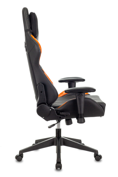 Кресло игровое Zombie VIKING 5 AERO черный/оранжевый эко.кожа с подголов. крестов. пластик