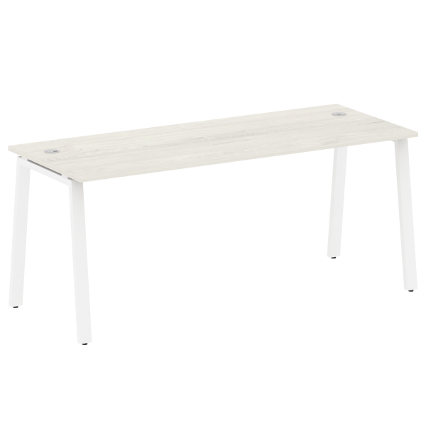 Стол письменный Metal System Style БА.СП-5 1800x720x750 (Дуб Наварра/Белый металл)