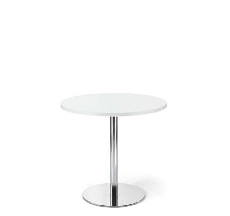 Стол 80/75 CAFE 80x75 W3 800х800х750 (Белый/Хром)
