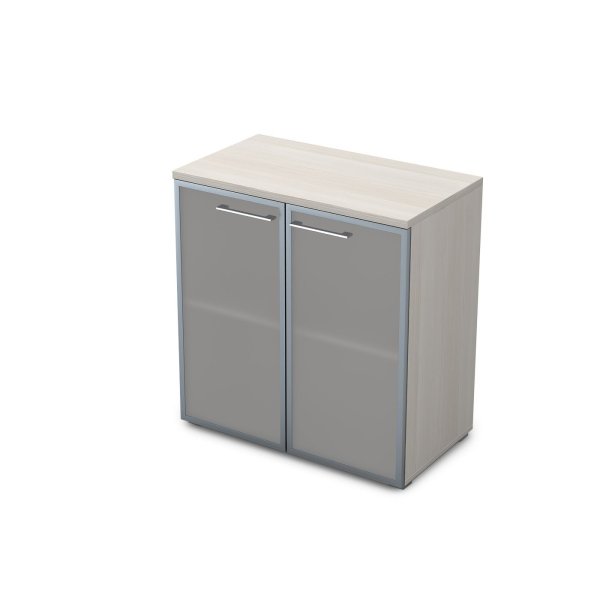 Шкаф низкий со стеклом Gloss line 9НШ.023.3 800x450x845 (Ivory)
