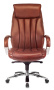 Кресло руководителя T-9922SL светло-коричневый Leather EiCHel кожа крестов. металл хром