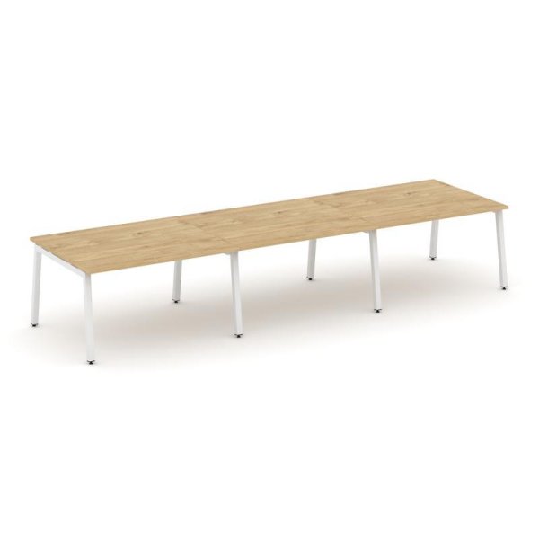 Стол переговорный SN-5A.SPRG-054.3 (4740х1180х750) (Тиквуд Светлый/Металл Белый)