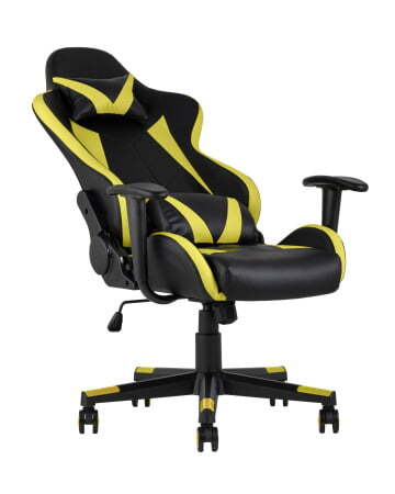 Кресло игровое TopChairs Gallardo желтое (Геймерское кресло Gallardo желтый)