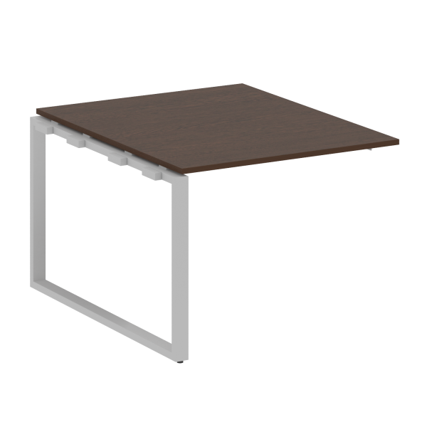 Проходной наборный элемент переговорного стола Metal System Style БО.ППРГ-1 1000x1235x750 (Венге Цаво/Серый металл)